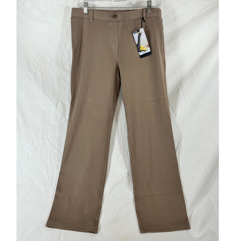Betabrand Dress Pant Yoga Pants Taupe L Short Petite NWT